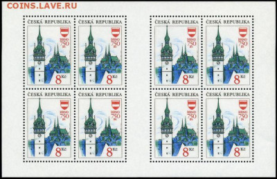 Чехия 1993. Mi 009. 750 лет г. Брно - 260 рублей. - 9 МЛ