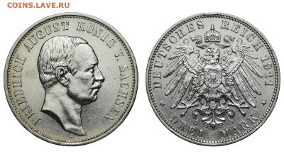Саксония. 3 марки 1911 г. Фридрих. До 04.12.19 - DSH_5423.JPG