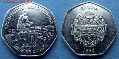 Гайана - 10 долларов 1996 года до 8.12 - Гайана 10 долларов, 1996