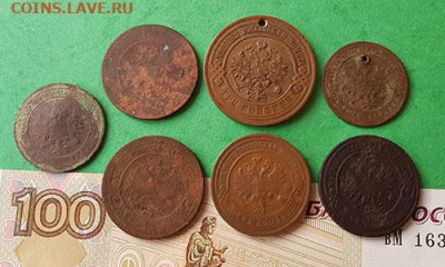 7 медных монет 1879 - 1916  Окончание: 22:00 по МСК 09.12.19 - 7 монет аверс