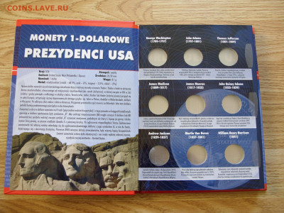 Альбом под доллары президенты США. Пр-во Польша. - Альбом доллары США - 2