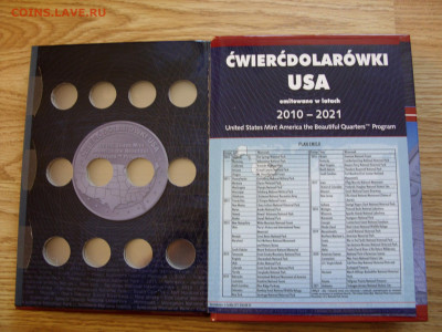 Альбом под квотеры. Национальные парки США. Пр-во Польша. - Альбом четвертаки США - 4