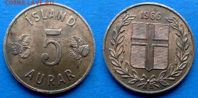 Исландия - 5 эйре 1966 года до 10.12 - Исландия 5 эйре, 1966