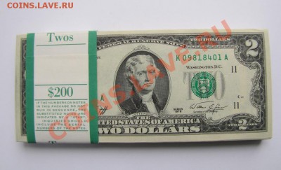 $2 США 1976 г. из Пачки ПРЕСС - US 2 Dollar 1976 bundle (2).JPG