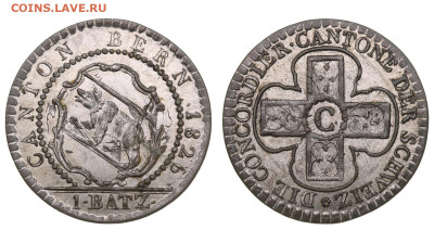 Швейцария 4 крейцера кантон Берн 1798г. - 1ра