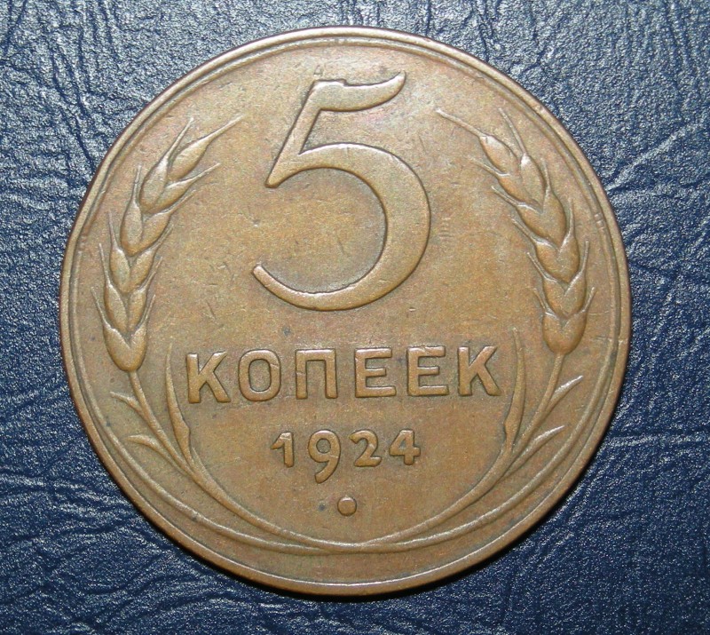 Пятаки 1924 года Вопрос по сохрану - 5 копеек 1924 аверс
