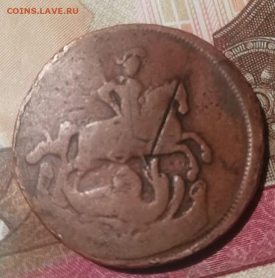 Копейка 1758 перечекан с оре . - MCGxALvY1gw