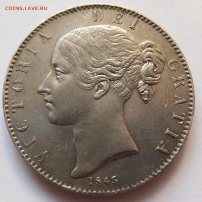 Англия крона 1845 неплохая на оценку - 1845-3