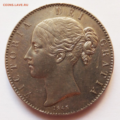 Англия крона 1845 неплохая на оценку - 1845-2