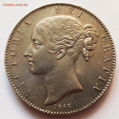 Англия крона 1845 неплохая на оценку - 1845-1