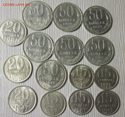 монеты 1976-91 aUNC - реформа 1961-91