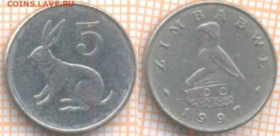 Зимбабве 5 центов 1997 г., до 11.12.2019 г. 22.00 по Москве - Зимбабве 5 центов 1997  8330