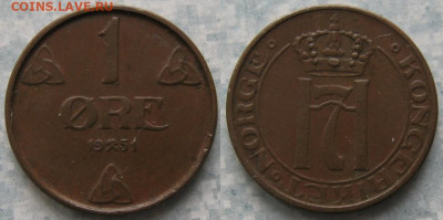 Норвегия 1 эре 1951   до 12-12-19 в 22:00 - Норвегия 1 эре 1951    6860