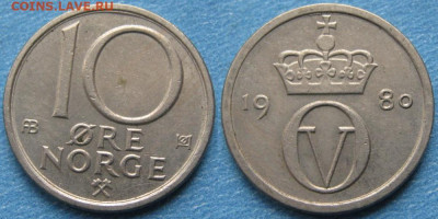 Норвегия 10 эре 1980 до 12-12-19 в 22:00 - Норвегия 10 эре 1980    10934