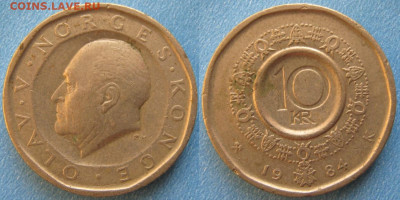 Норвегия 10 крон 1984    до 12-12-19 в 22:00 - Норвегия 10 крон 1984    1725