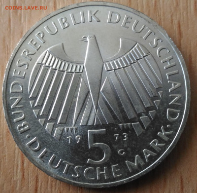 ФРГ 5 марок 1973 Национальное собрание - ФРГ 5 марок нац собрание 1973 аверс