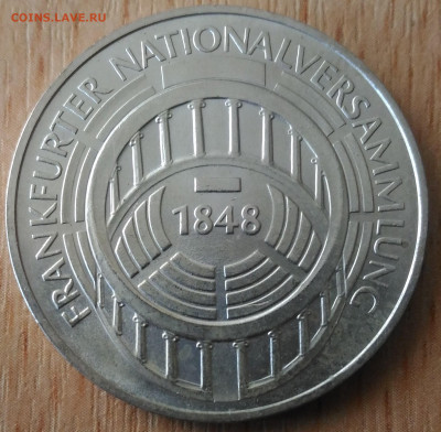 ФРГ 5 марок 1973 Национальное собрание - ФРГ 5 марк нацииональное собрание 1973 реверс