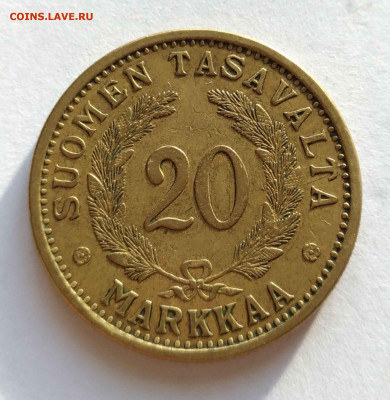 Очень крупная иностранная медь - 20марок 1935б