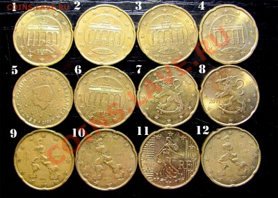Немного евроходяки мелких номиналов, 1-2-5-10-20 евроцентов. - EUR AUG2011 20C_1