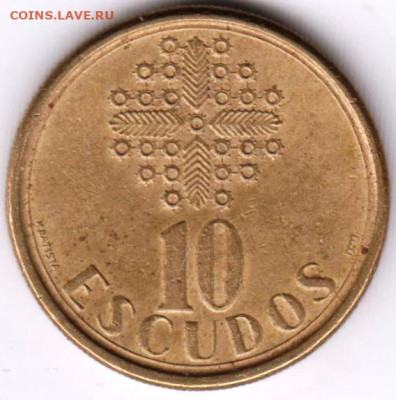 Португалия 10 эскудо 1986 г. до 24.00 15.12.19 г. - 040