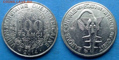 Западная Африка - 100 франков 2014 года до 15.12 - Западная Африка 100 франков, 2014