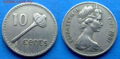 Фиджи - 10 центов 1981 года до 15.12 - Фиджи 10 центов, 1981