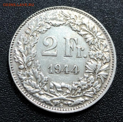 2 франка 1944 Швейцария с 200 руб. до 15.12.19 22:00 - image-09-12-19-03-25-1