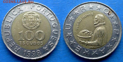 Португалия - 100 эскудо 1998 года (БИМ) до 15.12 - Португалия 100 эскудо, 1998
