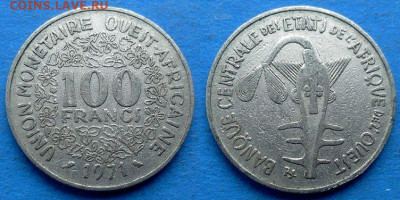 Западная Африка - 100 франков 1971 года до 15.12 - Западная Африка 100 франков, 1971