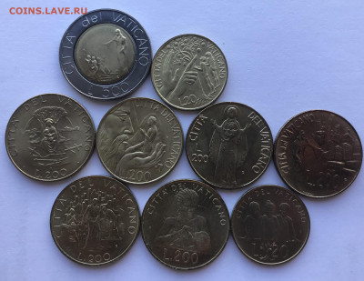 Ватикан, Иоанн Павел II, 9 шт UNC до 21.30 МСК 14.12.19 - 0BB39DB7-43D3-4B7D-ACB9-BA7625C70D75