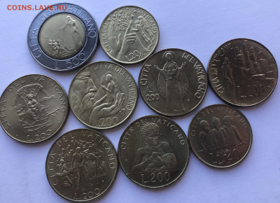 Ватикан, Иоанн Павел II, 9 шт UNC до 21.30 МСК 14.12.19 - D6B3B684-A2E7-4C7E-A2B0-0DC0CFC19440