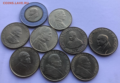 Ватикан, Иоанн Павел II, 9 шт UNC до 21.30 МСК 14.12.19 - 0916EC88-92C7-4F93-A318-6CA05AFACB9B