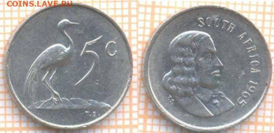 ЮАР 5 центов 1965 г., до 16.12.2019 г. 22.00 по Москве - ЮАР 5 центов 1965 7620