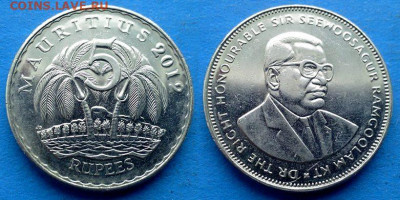 Маврикий - 5 рупий 2012 года (Пальмы) до 16.12 - Маврикий 5 рупий, 2012