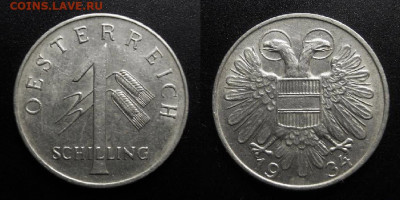 Австрия – 1 шиллинг (1934) до 13.12 (22.00) - Австрия – 1 шиллинг (1934) №2