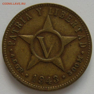 5 сентаво Куба 1943. - 5 сентаво Куба 1943 - 1