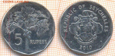 Сейшелы 5 рупий 2010 г., до 17.12.2019 г. 22.00 по Москве - Сейшелы 5 рупий 2010  7587