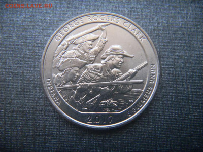 25 центов США 2017 George Rogers Clark - по 30 рублей - Кларк