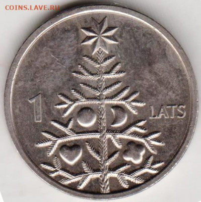 Латвия 1 новогодний лат 2009 г. до 24.00 20.12.19 г. - 063