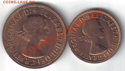 Великобритания 1 и 1,2  пенни 1967 до 9.08 21.00мск - Великобритания 1&1,2  пенни 1967-1