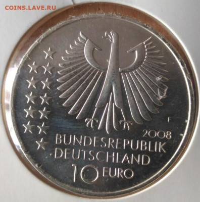 Германия 10 евро Макс Планк 2008 - Германия 10 евро 2008 Планк аверс