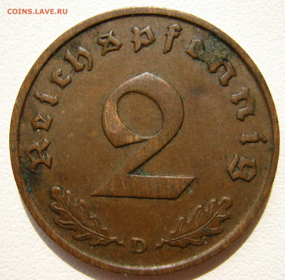 Германия 3 рейх 2 рейхспфеннига 1936 D до 20.12. 22:00 - IMG_4308.JPG