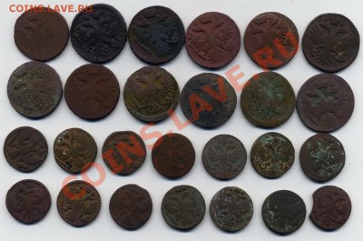 денга с 1731 по 1750 годы 12 шт и полушки 1735-36 г - 14 шт. - Scan-110807-0002