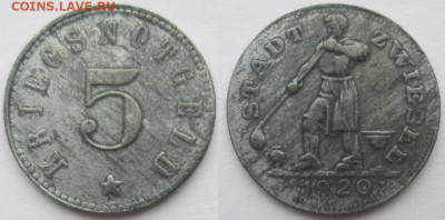 Нотгельды Германии. Обзорная тема. - 5 пф. 1920г..JPG