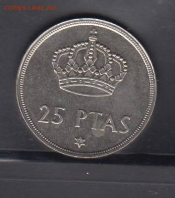 Испания 1975 (78) 25 песет в блеске до 19 12 - 384а