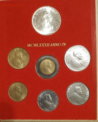 Ватикан набор 7 монет 1982 (серебро)до 18.12 22.00 по Москве - IMG_20191216_124347