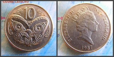 Новая Зеландия 10 центов, 1987 - 16