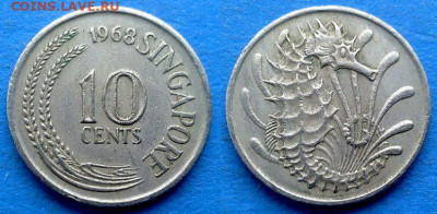Сингапур - 10 центов 1968 года (Фауна) до 23.12 - Сингапур 10 центов, 1968