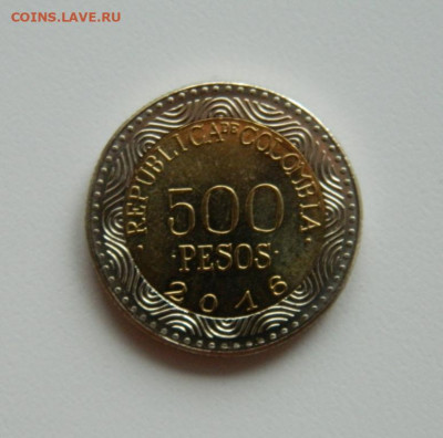 Колумбия 500 песо 2016 г. (Фауна)БИМ до 19.12.19 - DSCN9918.JPG