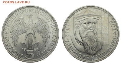 ФРГ. 5 марок 1969 г. Меркатор. До 18.12.19. - DSH_5547.JPG